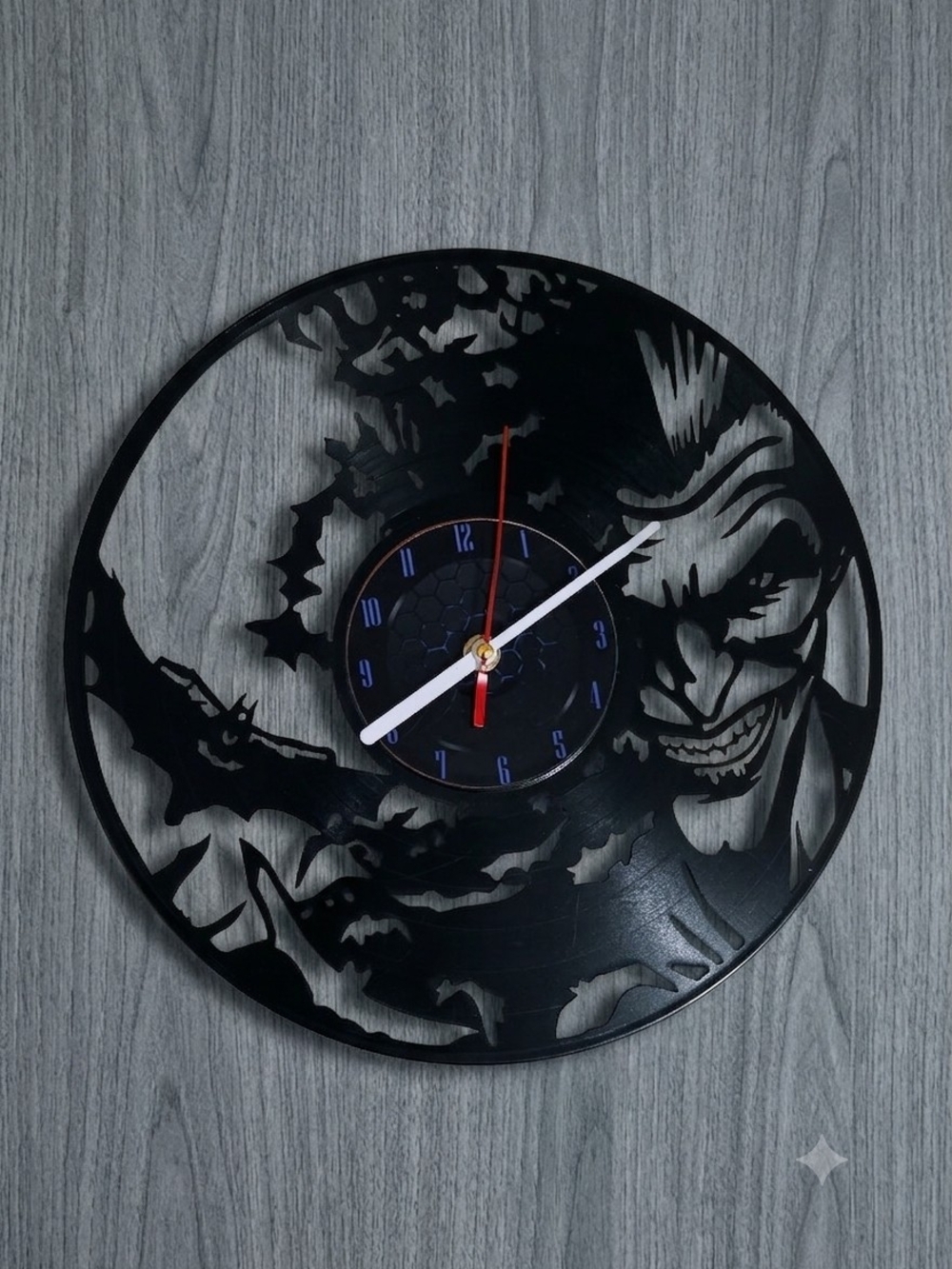Batman & The Joker Upcycled Vinyl Record Wall Art